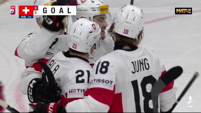 Дания - Швейцария. 0:4. Гол Кевина Фиала (видео). Чемпионат мира. Хоккей (видео)