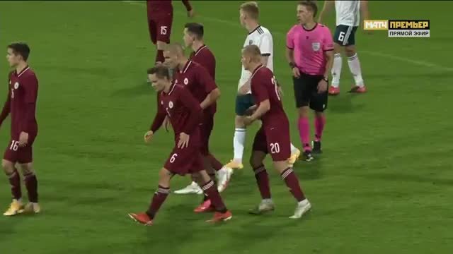 Латвия (U-21) - Россия (U-21). 1:4. Кристерс Лусиньш (видео)