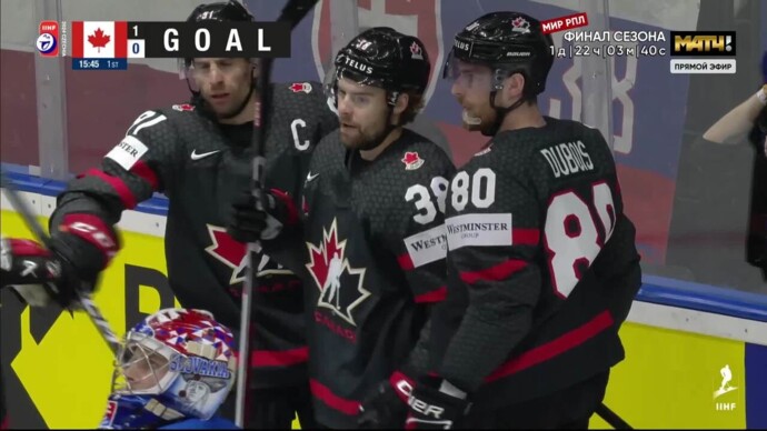 Канада - Словакия. 2:0. Гол Пьера -Люка Дюбуа (видео). Чемпионат мира. Хоккей (видео)