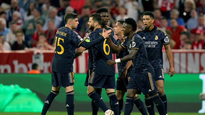«Реал» обыгрывает «Баварию» после первого тайма полуфинального матча Лиги чемпионов