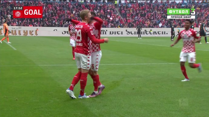 Майнц - Бавария. 1:0. Гол Джонатана Буркардта (видео). Чемпионат Германии. Футбол (видео)