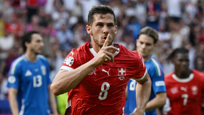 Швейцария установила рекорд чемпионатов Европы, совершив 31 передачу перед голом Фройлера в матче с Италией