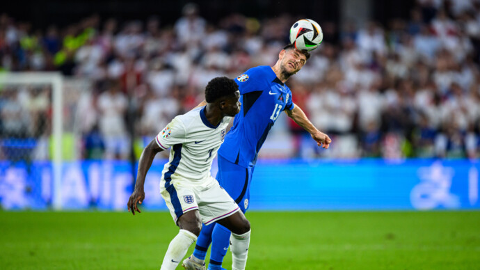 Сборные Англии и Словении не забили голов в первом тайме матча ЕВРО‑2024