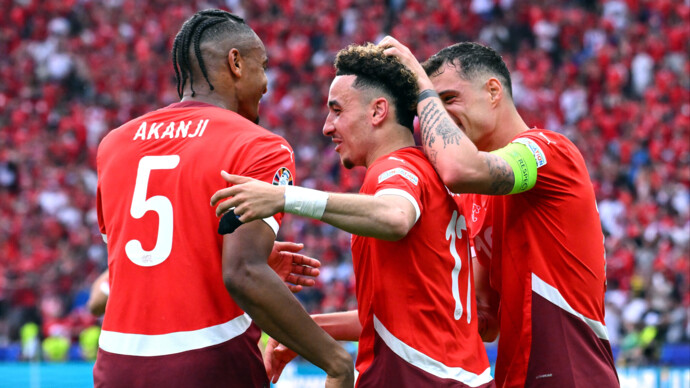 Сборная Швейцарии обыграла действующих чемпионов Европы итальянцев и стала первым четвертьфиналистом ЕВРО‑2024 по футболу