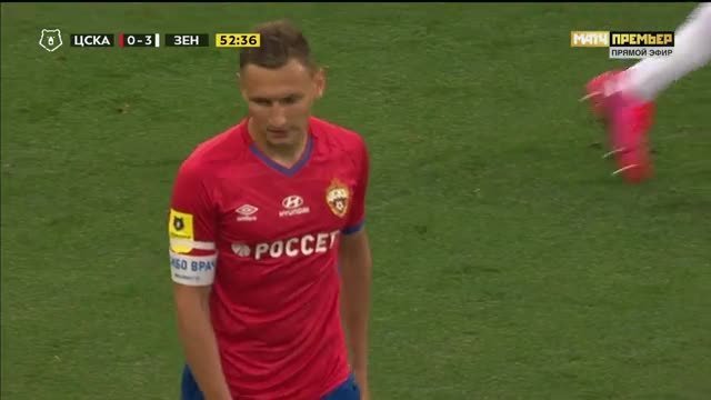 ЦСКА - Зенит. Чалов пробил выше ворот (видео)
