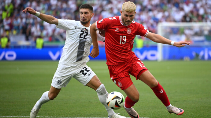 Сборные Дании и Словении сыграли вничью в матче ЕВРО‑2024 по футболу