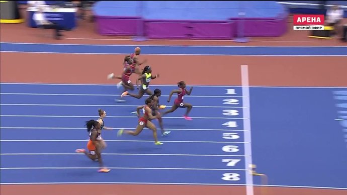 Финальный забег на 60 метров у женщин (видео). Мировой тур в закрытых помещениях. Легкая атлетика (видео)