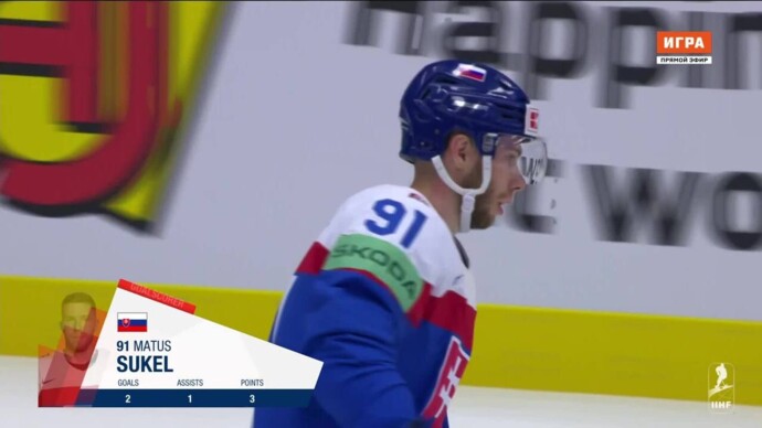 Словакия - Казахстан. 3:0. Гол Матуша Сукель (видео). Чемпионат мира. Хоккей (видео)