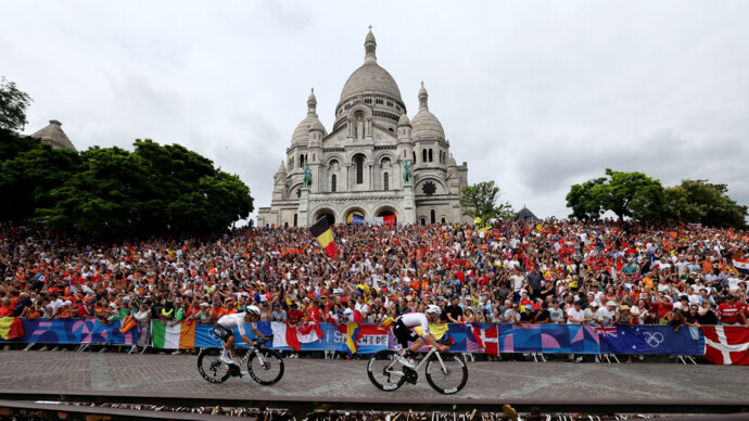 Более 500 тысяч зрителей посетили групповую шоссейную велогонку на Олимпиаде‑2024