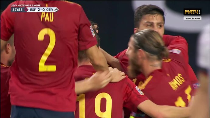 Испания - Германия. 3:0. Родри (видео)