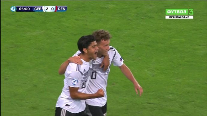 Германия - Дания. 3:0. Лука Вальдшмидт (видео)