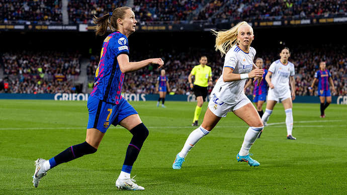 Матч «Барселона» — «Реал» в женской Лиге чемпионов собрал почти 100 тысяч зрителей. Это новый рекорд посещаемости