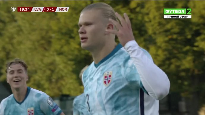 Латвия - Норвегия. 0:1. Эрлинг Холанд (пенальти) (видео)