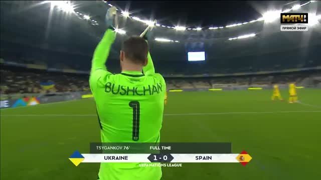 Украина - Испания - 1:0. Голы и лучшие моменты (видео)