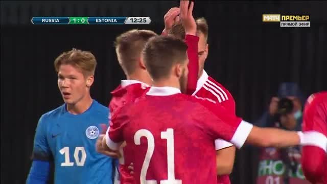 Россия (U-21) - Эстония (U-21). 2:0. Константин Кучаев (видео)