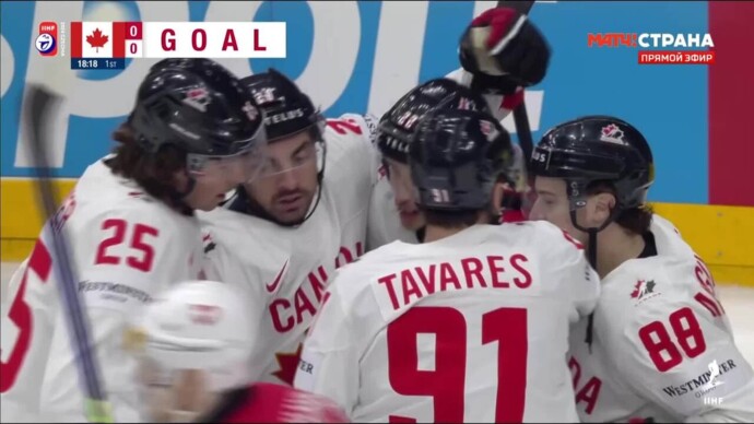 Швейцария - Канада. 0:1. Гол Дилана Козенса (видео). Чемпионат мира. Хоккей (видео)