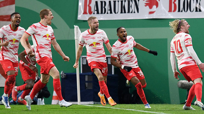 «Лейпциг» третий раз в истории вышел в финал Кубка Германии, победив «Унион»