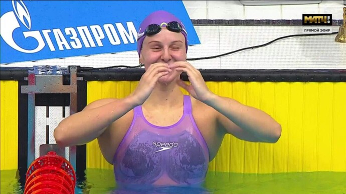 Чикунова выиграла в заплыве 50 м брассом (видео). Кубок России. Плавание (видео)