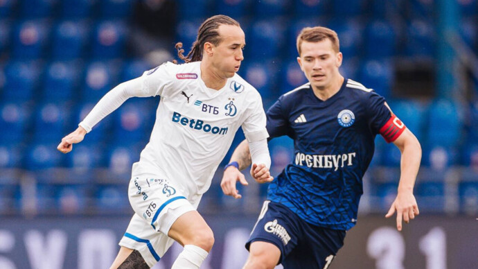 «Оренбург» и «Динамо» не открыли счет в первом тайме матча РПЛ