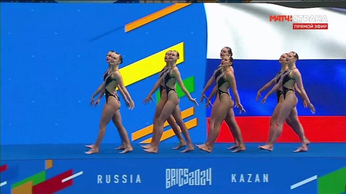 Выступление сборной России (видео). Синхронное плавание. Игры БРИКС (видео)
