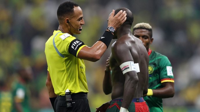 Камерун — Бразилия — 1:0: Абубакар получил красную карточку, сняв футболку после гола в матче ЧМ-2022