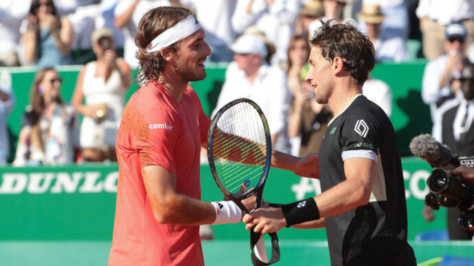 Циципас и Рууд встретятся в финале турнира ATP в Барселоне. Неделю назад соперники разыграли титул в Монте‑Карло