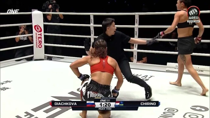 Дьячкова нокаутировала Чирино (видео). One FC. MMA/Единоборства (видео)