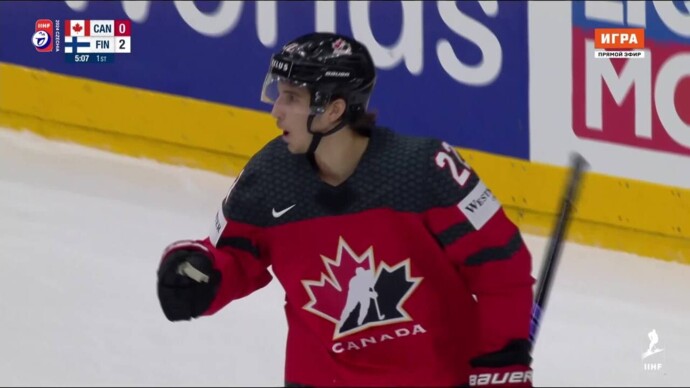 Канада - Финляндия. 1:2. Гол Дилана Козенса (видео). Чемпионат мира. Хоккей (видео)