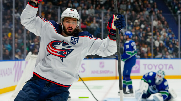 Дубль Марченко и шайба Воронкова не спасли «Коламбус» от поражения в матче НХЛ с «Ванкувером»