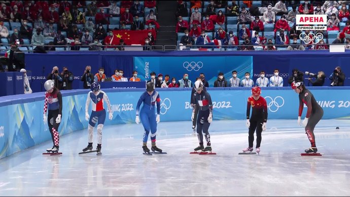 Забег Анны Востриковой в четвертьфинале на 1500 м (видео). Олимпиада-2022. Шорт-трек (видео)