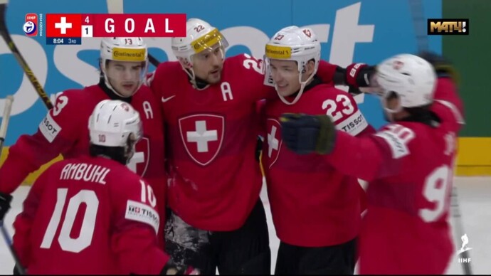 Швейцария - Норвегия. 5:1. Гол Нино Нидеррайтера (видео). Чемпионат мира. Хоккей (видео)