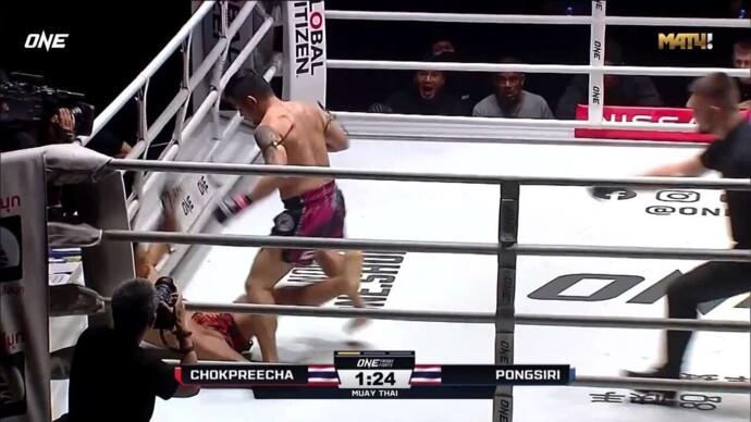 Чокприча отправил в нокаут Понгсири (видео). One FC. MMA/Единоборства (видео)