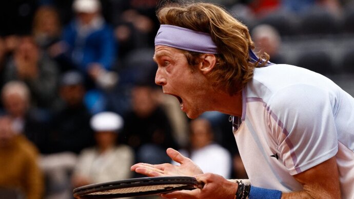 Рублев проиграл немцу со 101-й строчки рейтинга ATP в четвертом круге «Мастерса» в Риме
