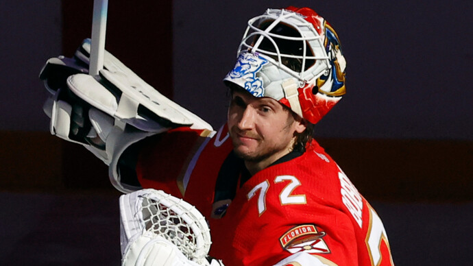 Бобровский поднялся на первое место по количеству матчей «на ноль» в сезоне НХЛ