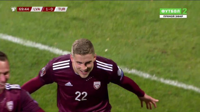Латвия - Турция. 1:0. Мерих Демирал (автогол) (видео)