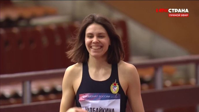 Дарья Нидбайкина победительница в тройном прыжке (видео). Чемпионат России в закрытых помещениях. Легкая атлетика (видео)