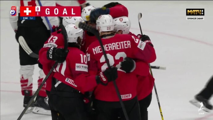 Канада - Швейцария. 0:2. Гол Нино Нидеррайтера (видео). Чемпионат мира. Хоккей (видео)