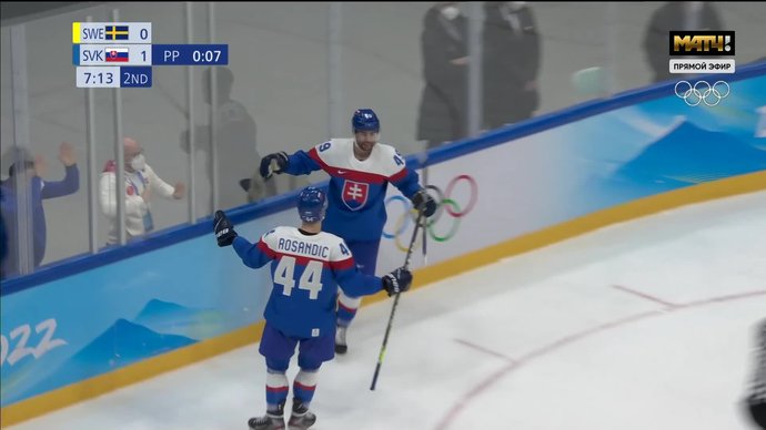 Швеция - Словакия. 0:2. Гол Самуэля Такача (видео) ОИ-2022. Хоккей (видео)