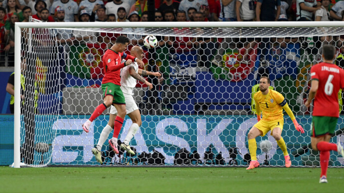 Сборные Португалии и Словении не забили голов в первом тайме матча 1/8 финала ЕВРО‑2024