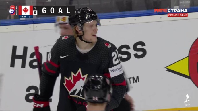Канада - Австрия. 2:0. Гол Кайдена Гюле (видео). Чемпионат мира. Хоккей (видео)