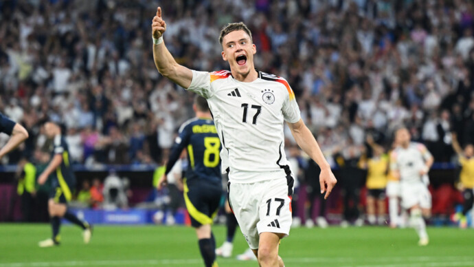 Футболист сборной Германии Виртц стал автором первого гола ЕВРО‑2024. Видео