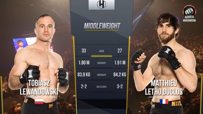 Мэтью Лето Дюкло победил нокаутом Тобиаса Левандовски (видео). HEXAGONE MMA 6. Единоборства (видео)