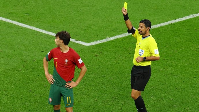 Португалия — Уругвай — 1:0: португалец Жоау Феликс получил желтую карточку на 77-й минуте матча ЧМ-2022