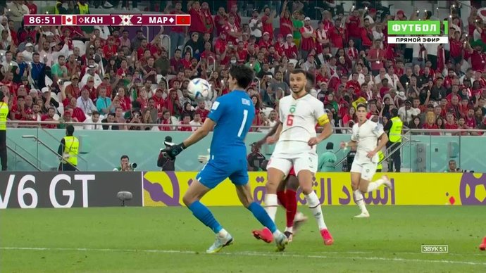 Канада - Марокко. Вратарь Буну едва не подарил мяч сопернику (видео). Чемпионат мира-2022. Футбол (видео)