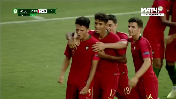 Португалия (U-19) - Ирландия (U-19) - 4:0. Голы (видео)
