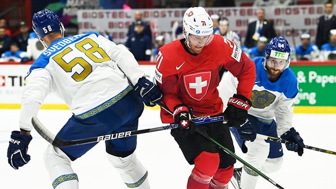 Швейцария переиграла Казахстан на чемпионате мира по хоккею 2022