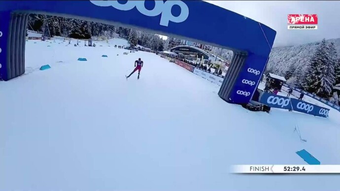 Амундсен побеждает в гонке (видео). Тур де Ски. Гонка преследования. Мужчины (видео)