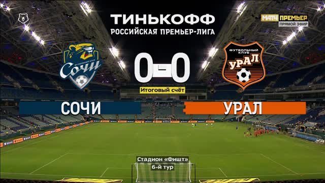 Сочи - Урал - 0:0. Лучшие моменты (видео)