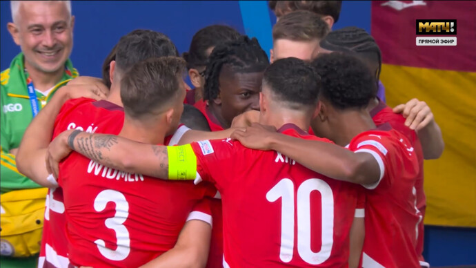 Англия - Швейцария. 0:1. Гол Бреля Эмболо (видео). Чемпионат Европы-2024. Футбол (видео)