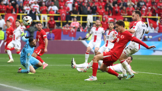 Сборные Турции и Грузии завершили вничью со счетом 1:1 первый тайм матча ЕВРО‑2024